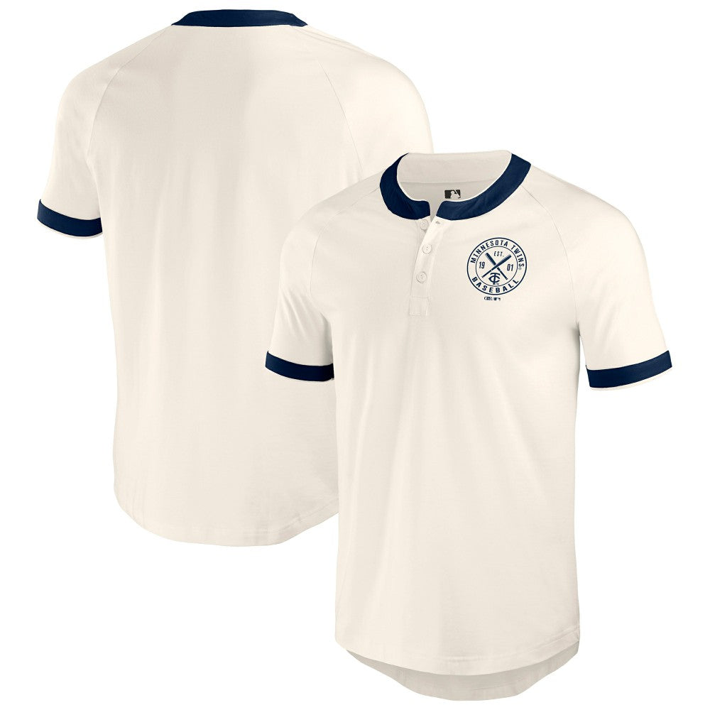 Minnesota Twins Darius Rucker Collection by Fanatics Henley Raglan T-Shirt - White T-shirts