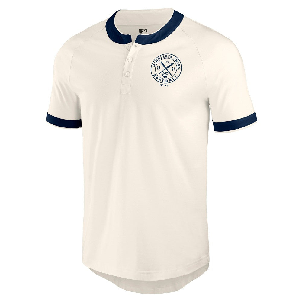 Minnesota Twins Darius Rucker Collection by Fanatics Henley Raglan T-Shirt - White T-shirts
