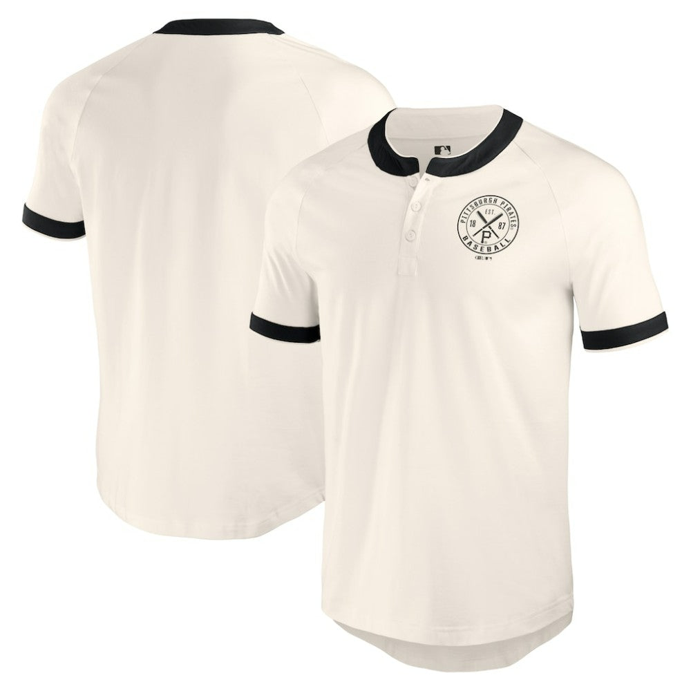 Pittsburgh Pirates Darius Rucker Collection by Fanatics Henley Raglan T-Shirt - White T-shirts