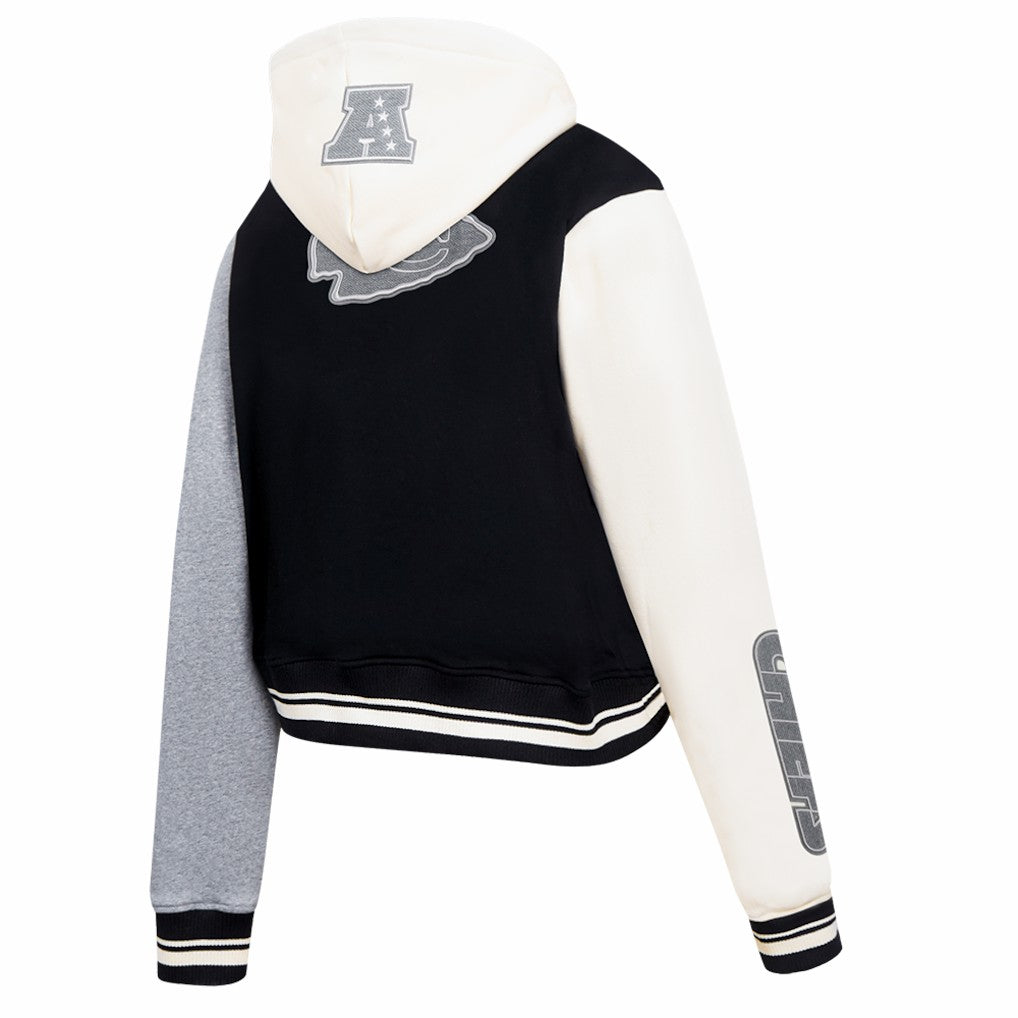 Kansas City Chiefs Pro Standard Women's Reverse French Terry Colorblock Full-Zip Hoodie - Gray Hoodies