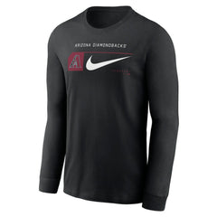Arizona Diamondbacks Nike Local Logo Swoosh Lockup Long Sleeve T-Shirt - Black T-shirts