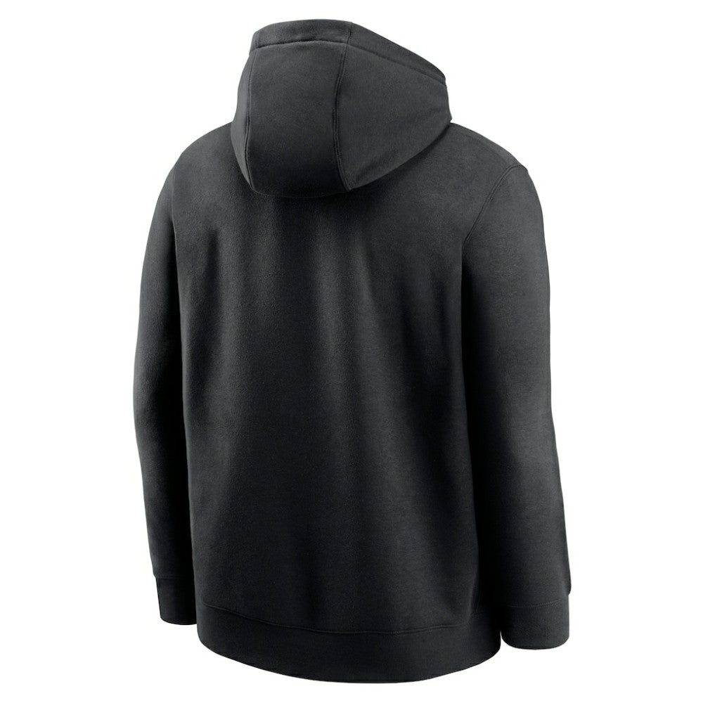 Baltimore Orioles Nike Club Stack Pullover Hoodie - Black Hoodies
