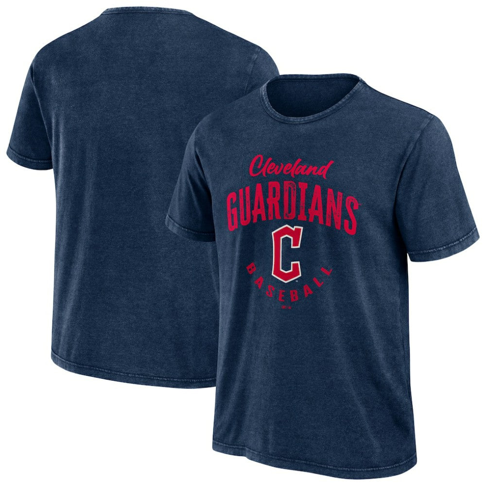 Cleveland Guardians Darius Rucker Collection by Fanatics Cooperstown Collection Washed T-Shirt - Navy T-shirts