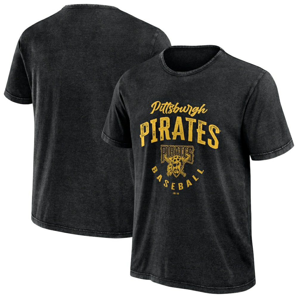 Pittsburgh Pirates Darius Rucker Collection by Fanatics Cooperstown Collection Washed T-Shirt - Black T-shirts