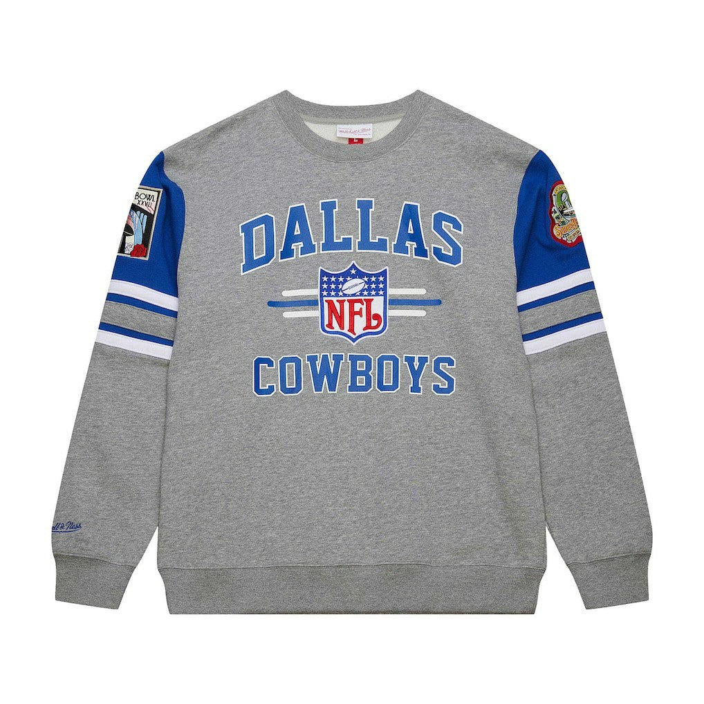 Dallas Cowboys Vintage Logo Pullover Sweatshirt - Heather Gray Pullover