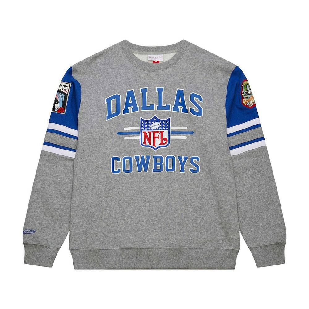 Dallas Cowboys Vintage Logo Pullover Sweatshirt - Heather Gray Pullover
