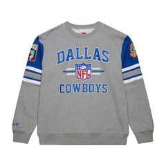 Dallas Cowboys Vintage Logo Pullover Sweatshirt - Heather Gray Pullover