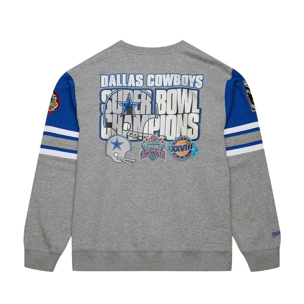 Dallas Cowboys Vintage Logo Pullover Sweatshirt - Heather Gray Pullover