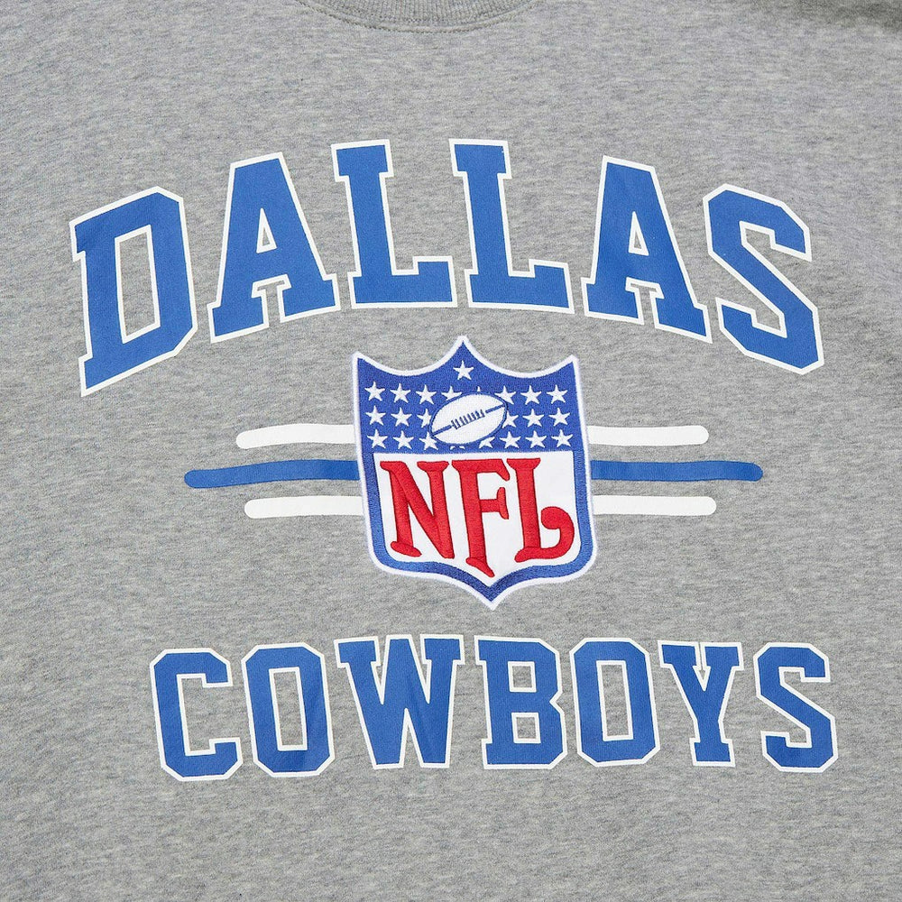 Dallas Cowboys Vintage Logo Pullover Sweatshirt - Heather Gray Pullover