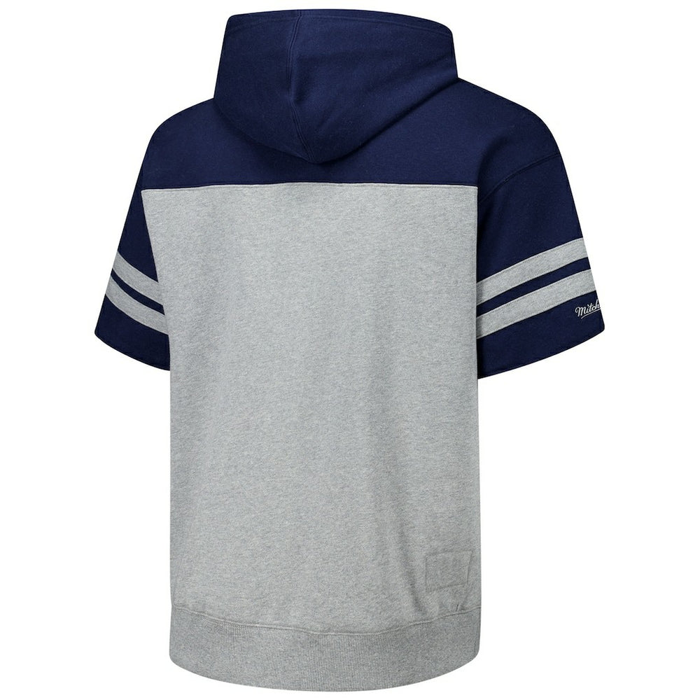 Dallas Cowboys Off Field Vintage Logo Short Sleeve Pullover Hoodie - Gray Hoodies