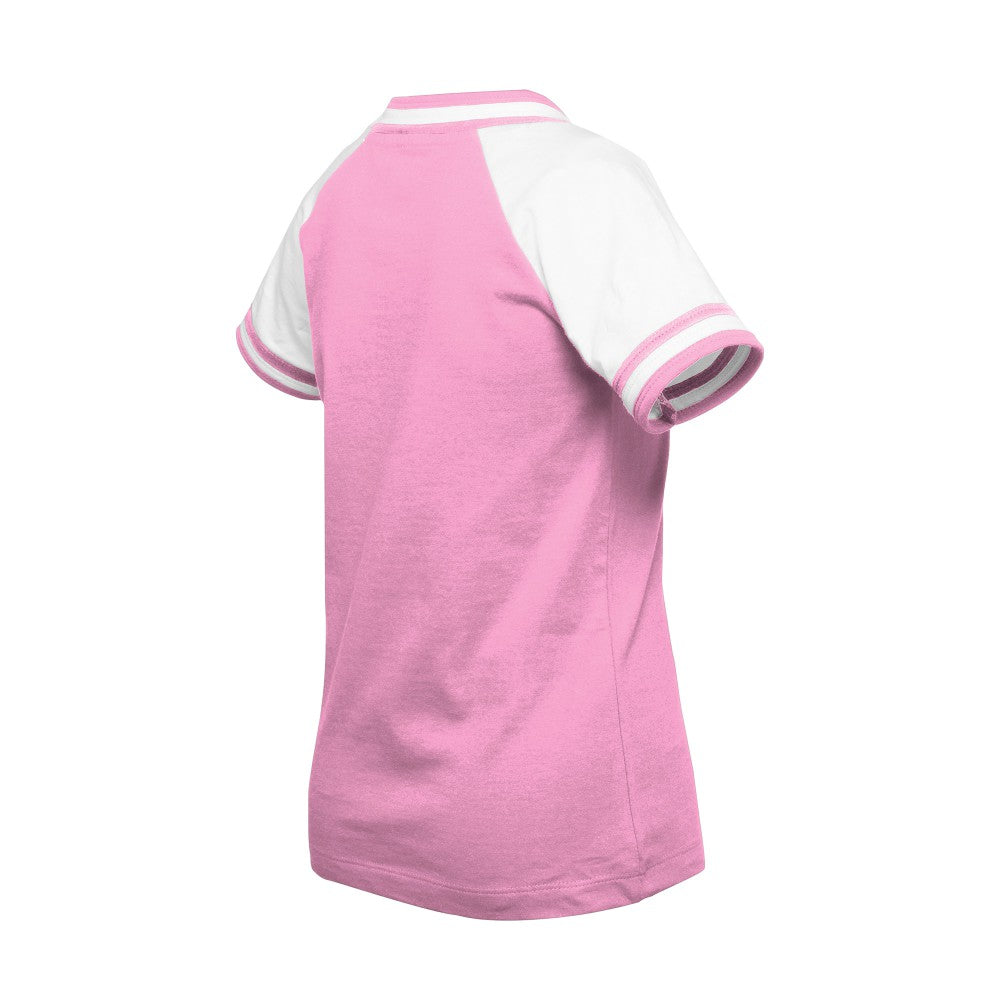 Minnesota Twins New Era Girls Youth Mommy & Me Raglan V-Neck T-Shirt - Pink T-shirts
