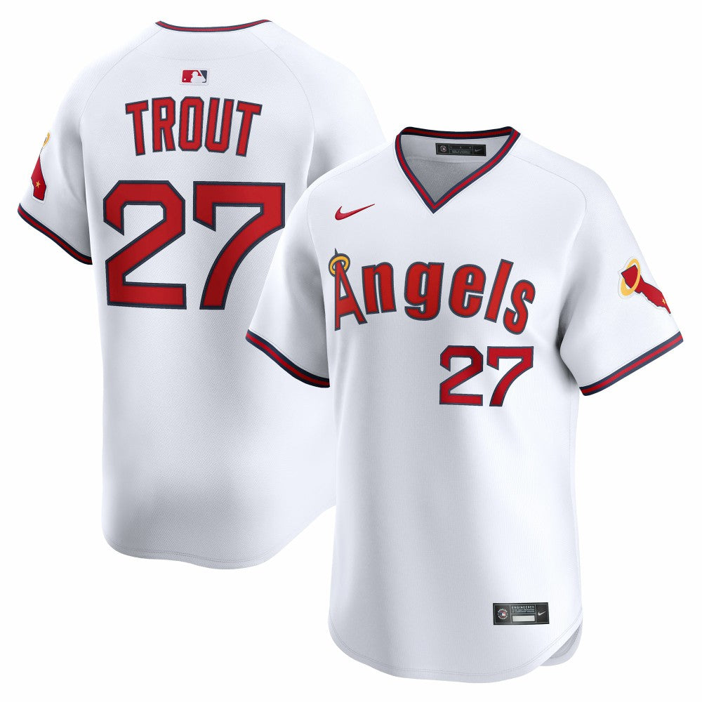 Mike Trout Los Angeles Angels Nike Alternate Limited Jersey - White Jerseys