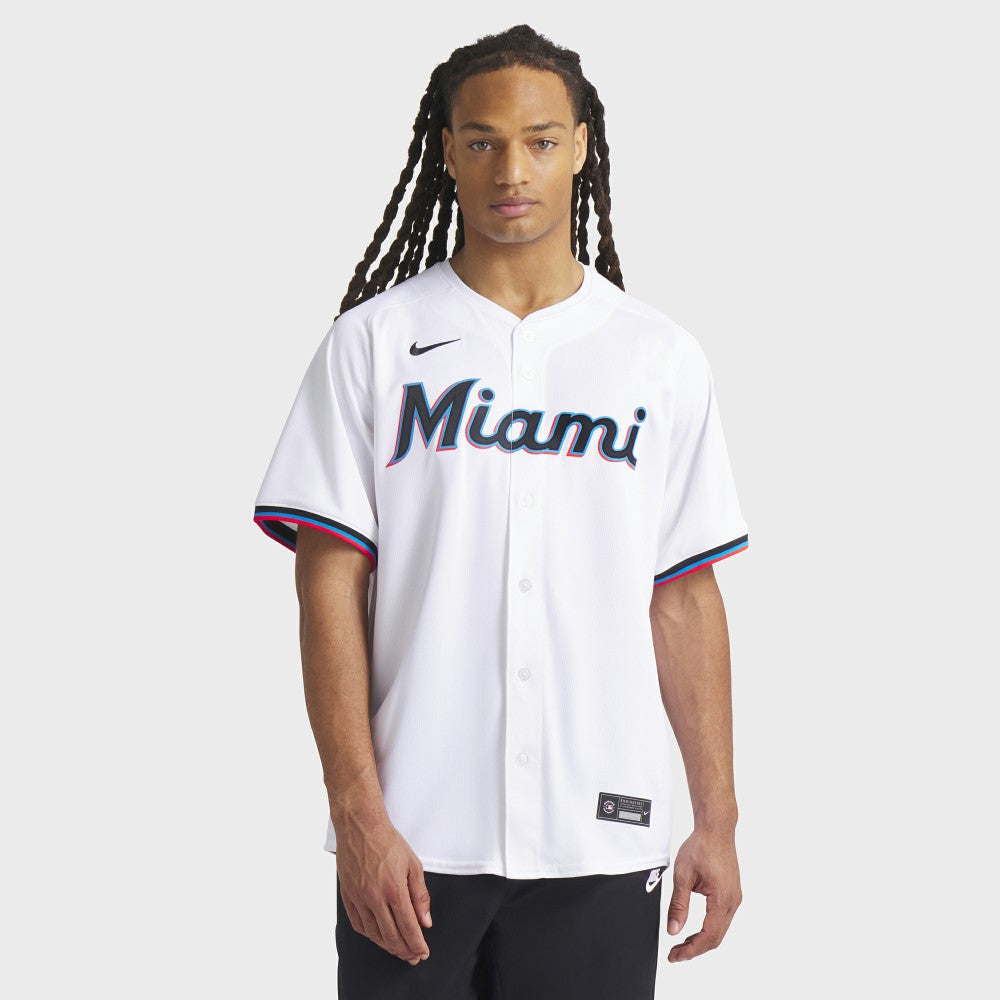 Miami Marlins Nike Home Limited Jersey - White Jerseys