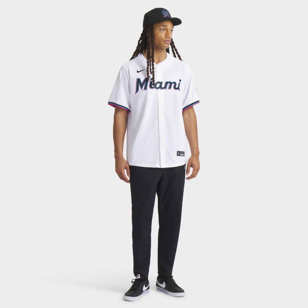 Miami Marlins Nike Home Limited Jersey - White Jerseys