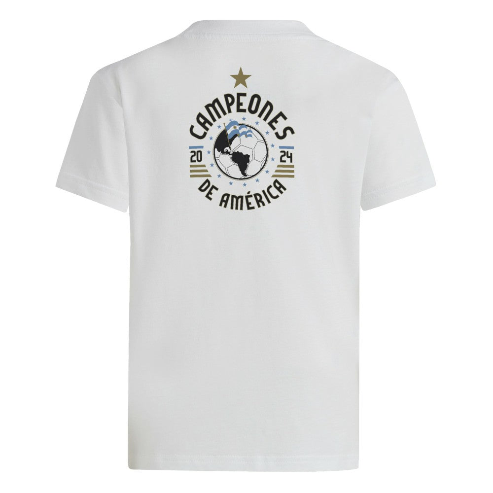 Argentina National Team Youth 2024 Copa America Champions T-Shirt White - Adidas sale