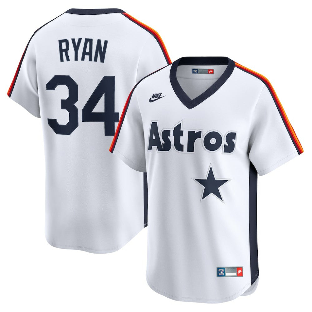 Nolan Ryan Houston Astros Nike Throwback Cooperstown Collection Limited Jersey - White Jerseys