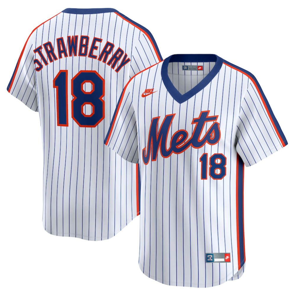 Darryl Strawberry New York Mets Nike Throwback Cooperstown Collection Limited Jersey - White Jerseys