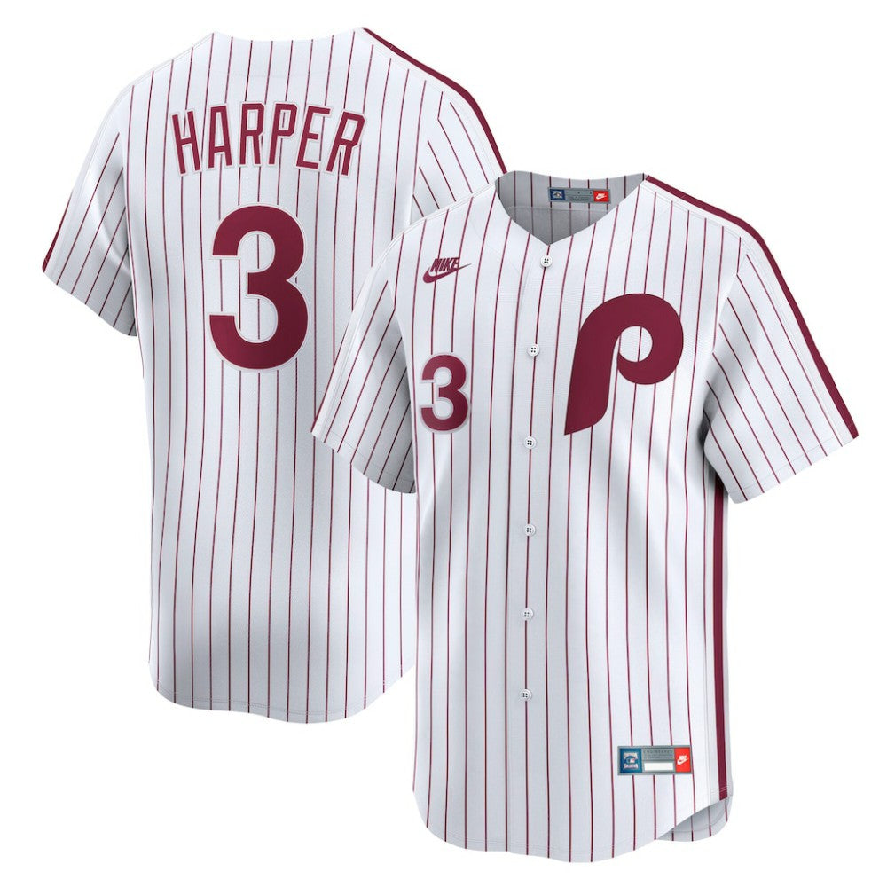 Bryce Harper Philadelphia Phillies Nike  Cooperstown Collection Limited Jersey - White Jerseys