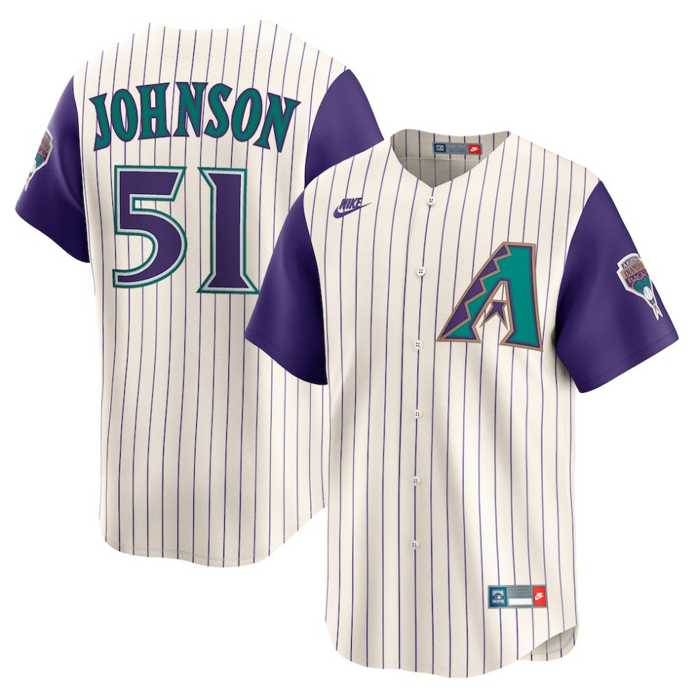 Randy Johnson Arizona Diamondbacks Nike Throwback Cooperstown Collection Limited Jersey - Cream Jerseys