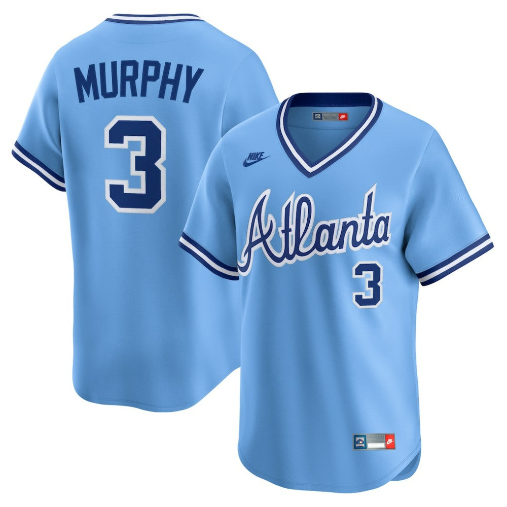Dale Murphy Atlanta Braves Nike Throwback Cooperstown Collection Limited Jersey - Light Blue Jerseys