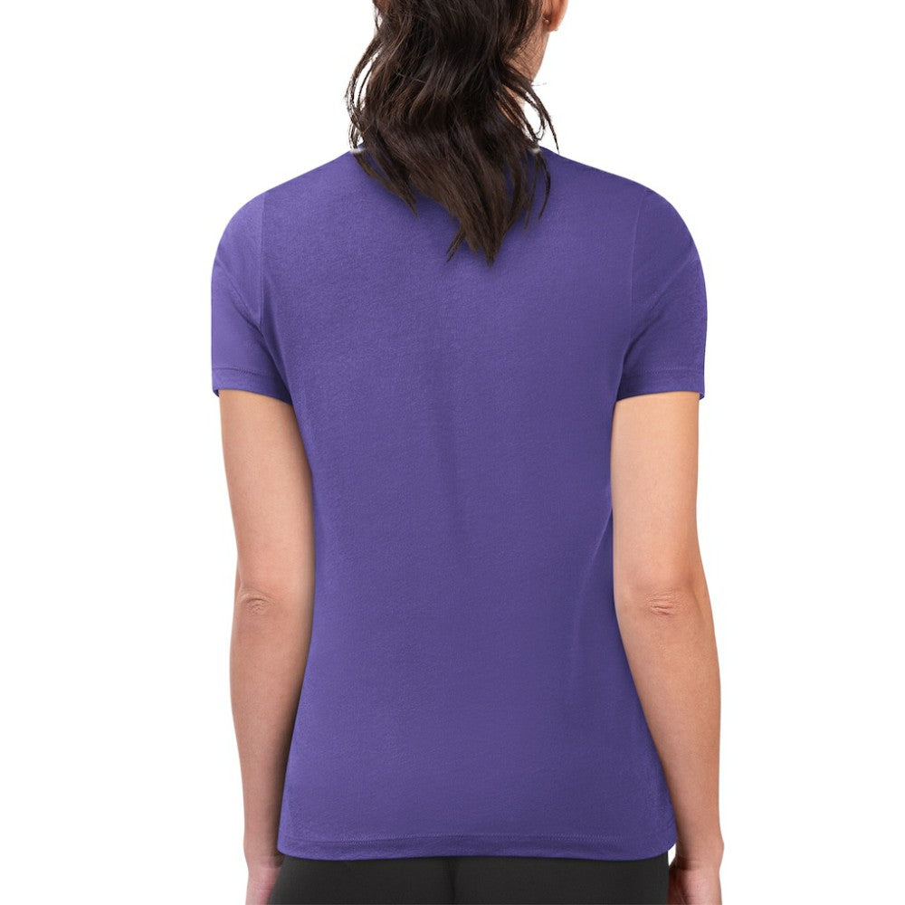 Colorado Rockies G-III 4Her by Carl Banks Women's Super-Slim Fit Lightweight Flowers Graphic T-Shirt - Purple T-shirts