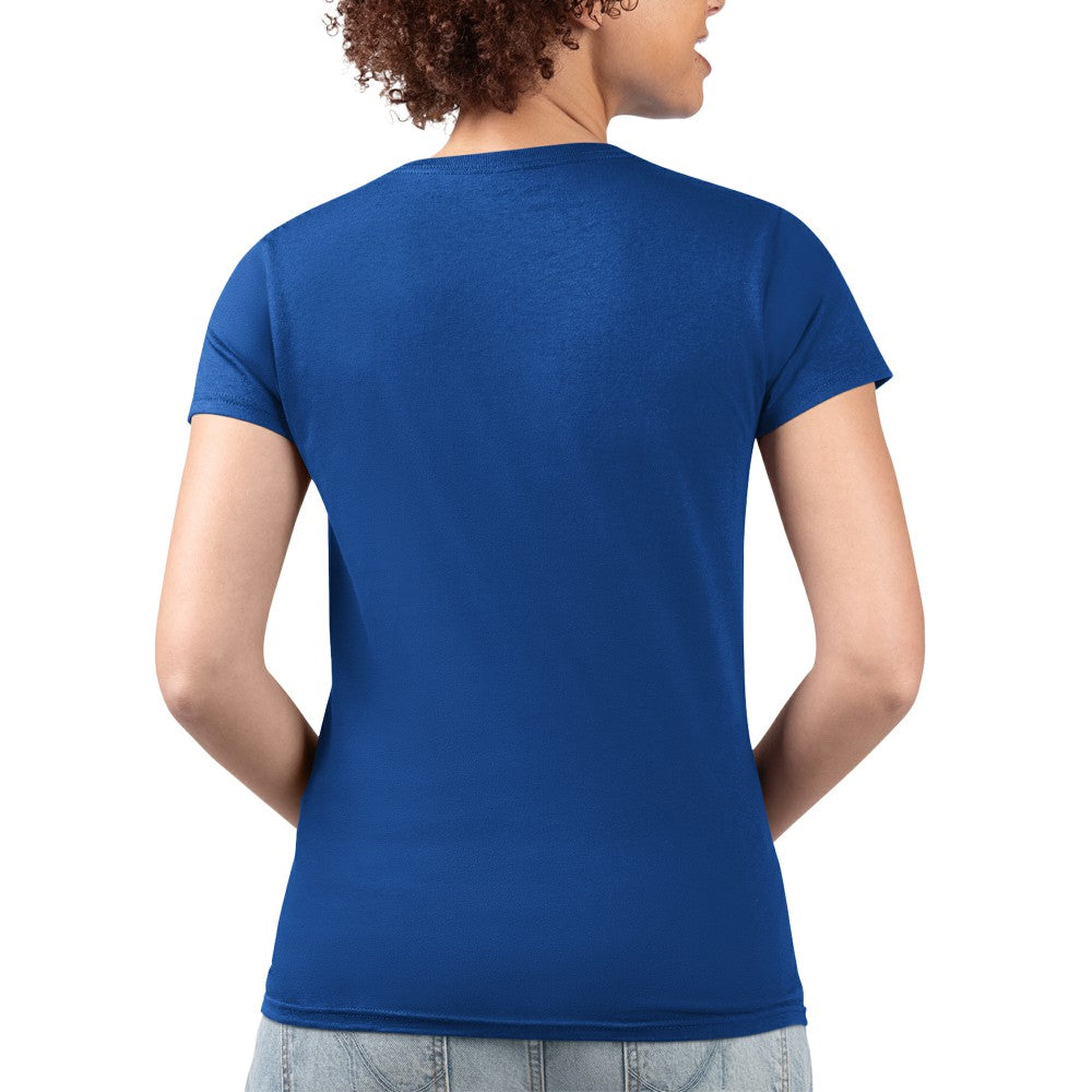 Kansas City Royals G-III 4Her by Carl Banks Women's Super-Slim Fit Lightweight Flowers Graphic V-Neck T-Shirt - Royal T-shirts