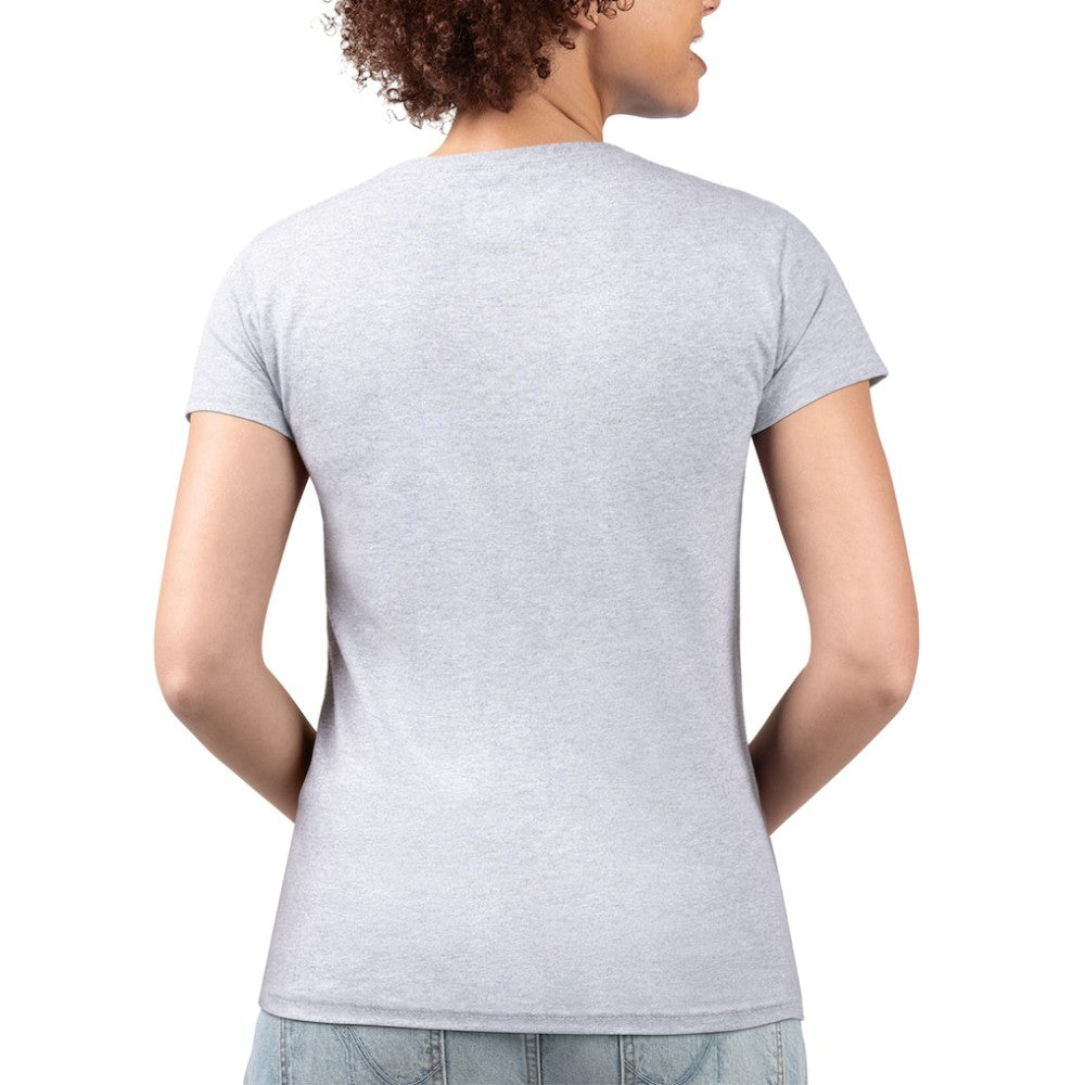 Miami Marlins G-III 4Her by Carl Banks Women's Super-Slim Fit Lightweight Flowers Graphic V-Neck T-Shirt - Heather Gray T-shirts