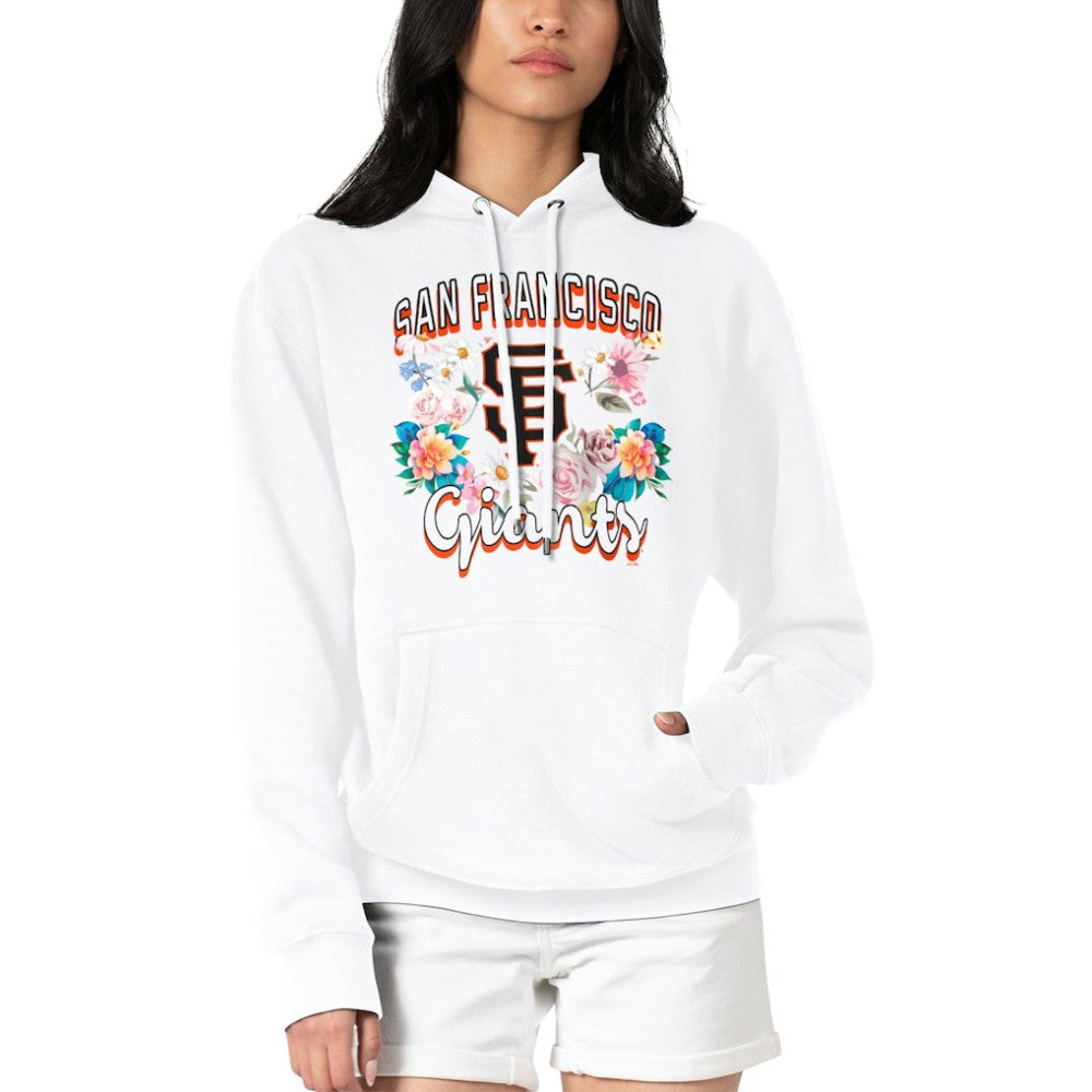 San Francisco Giants G-III 4Her by Carl Banks Women's Flowers Graphic Pullover Hoodie - White Hoodies