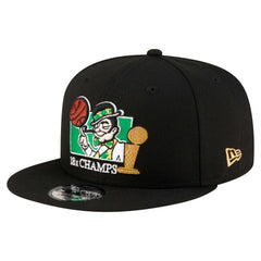 Boston Celtics Lucky 18x Champs 9FIFTY Snapback Hat Black - New Era