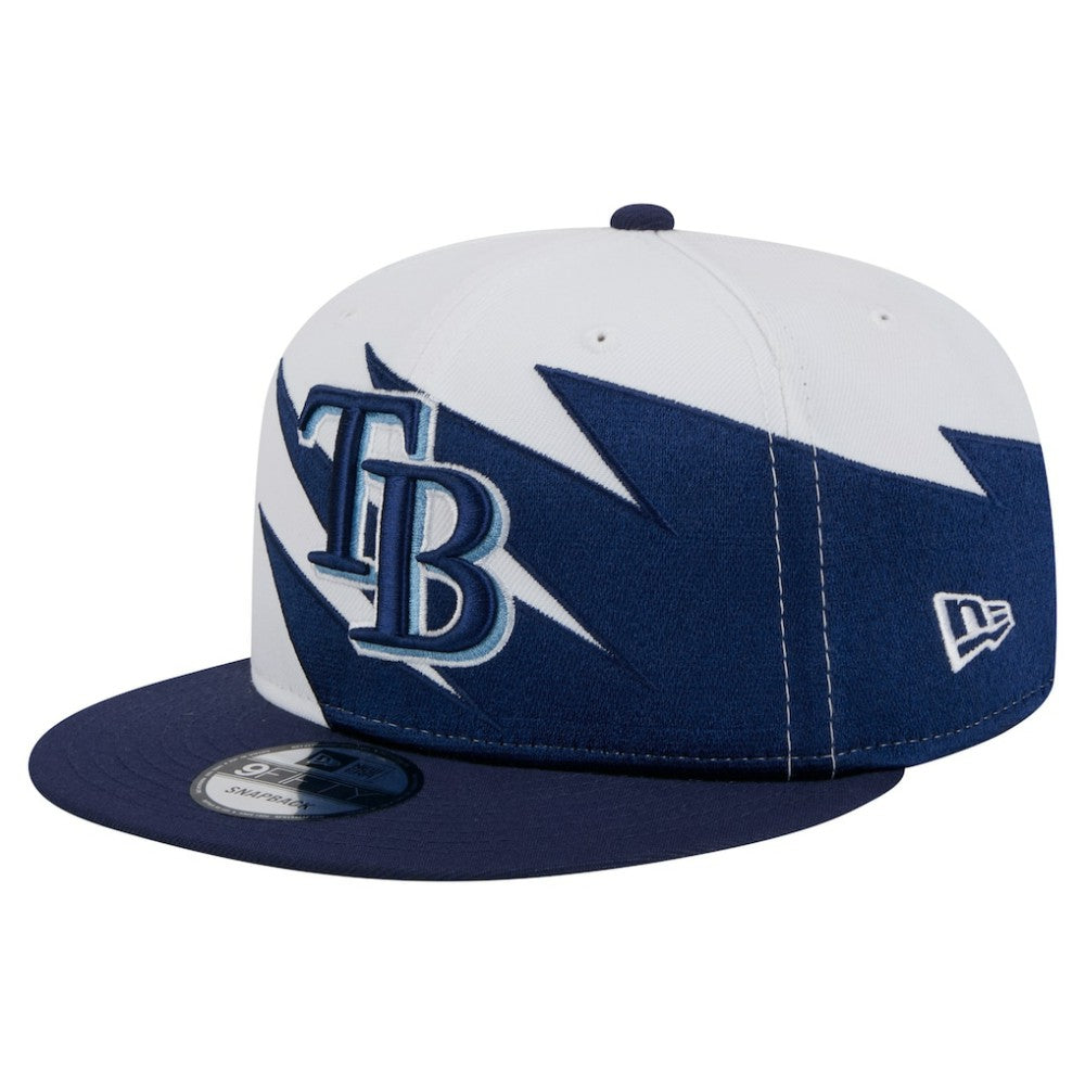 Tampa Bay Rays New Era Jagged 9FIFTY Snapback Hat - Navy/White Hats