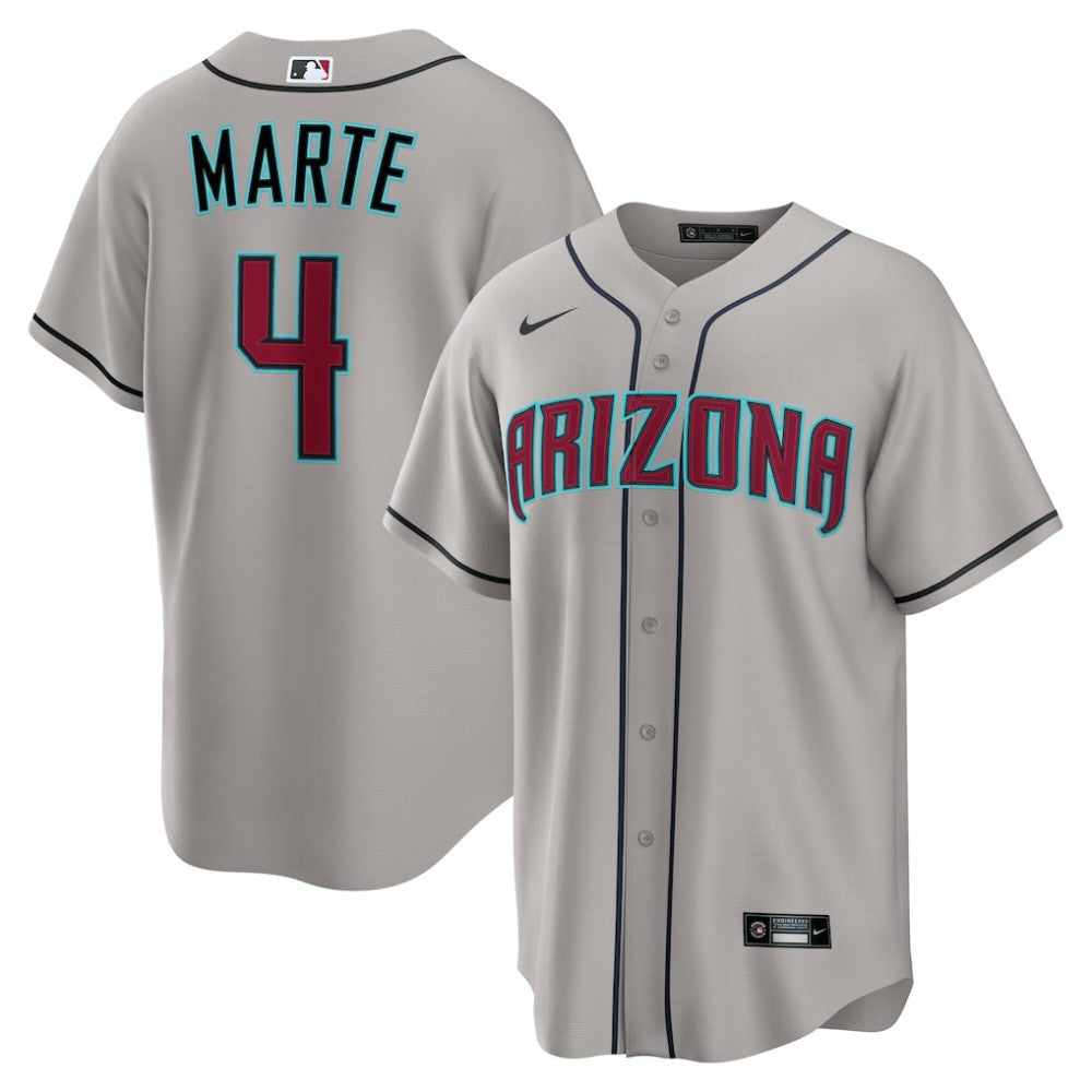 Ketel Marte Arizona Diamondbacks Nike Road Replica Jersey - Gray Jerseys