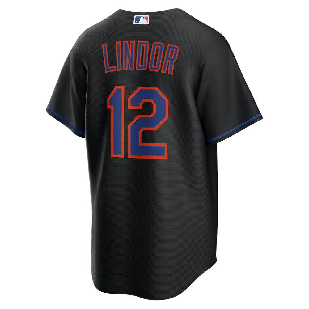 Francisco Lindor New York Mets Nike Alternate Replica Jersey - Black Jerseys