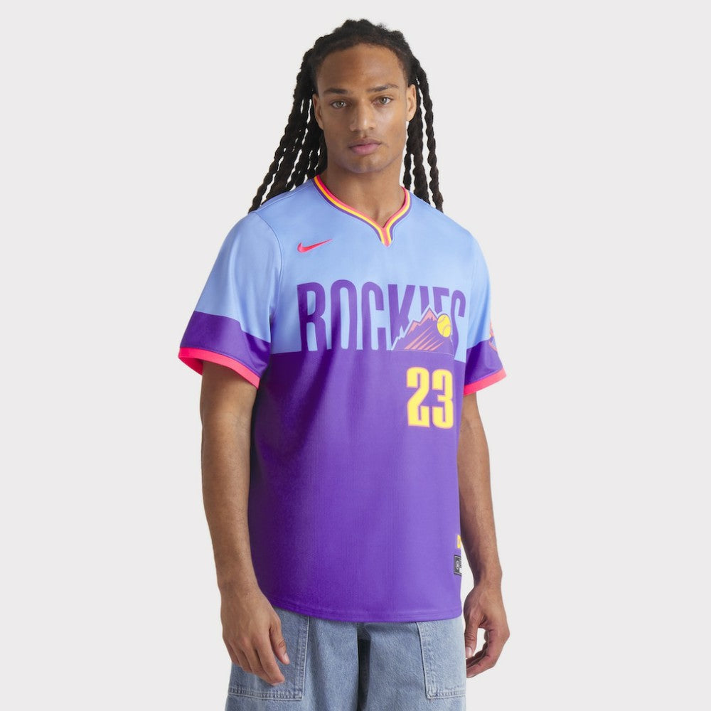 Kris Bryant Colorado Rockies Nike 2025 City Connect Limited Player Jersey - Purple/Light Blue Jerseys