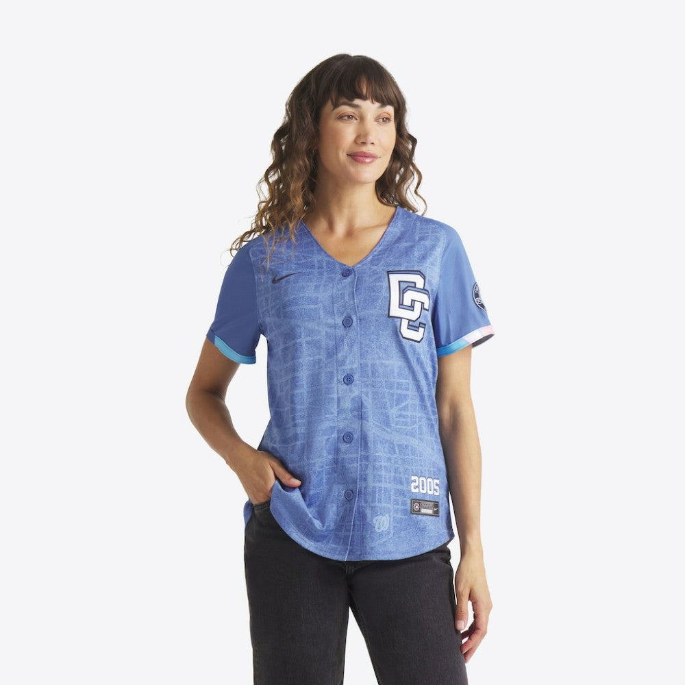 CJ Abrams Washington Nationals Nike Women's 2025 City Connect Limited Jersey - Blue Jerseys