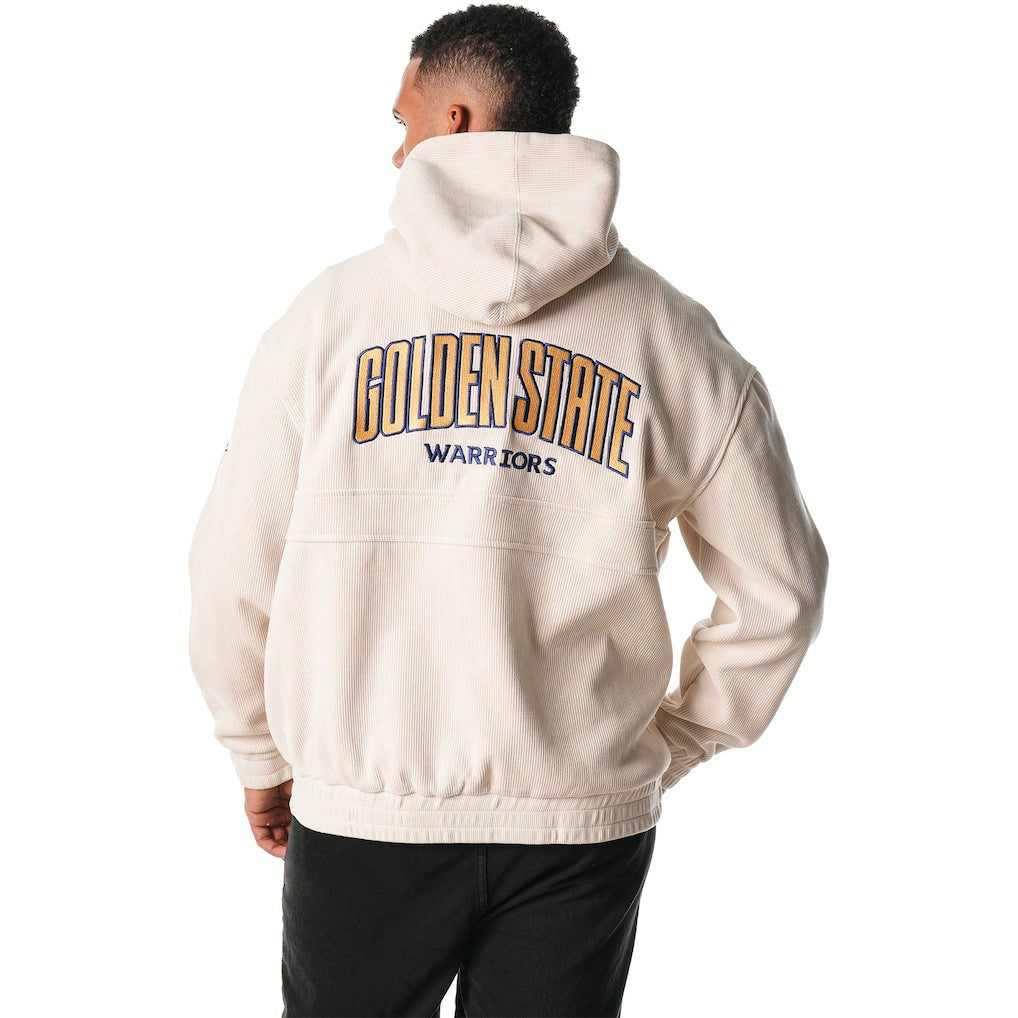 Golden State Warriors The Wild Collective Unisex Corduroy Tri-Blend Pullover Hoodie Cream