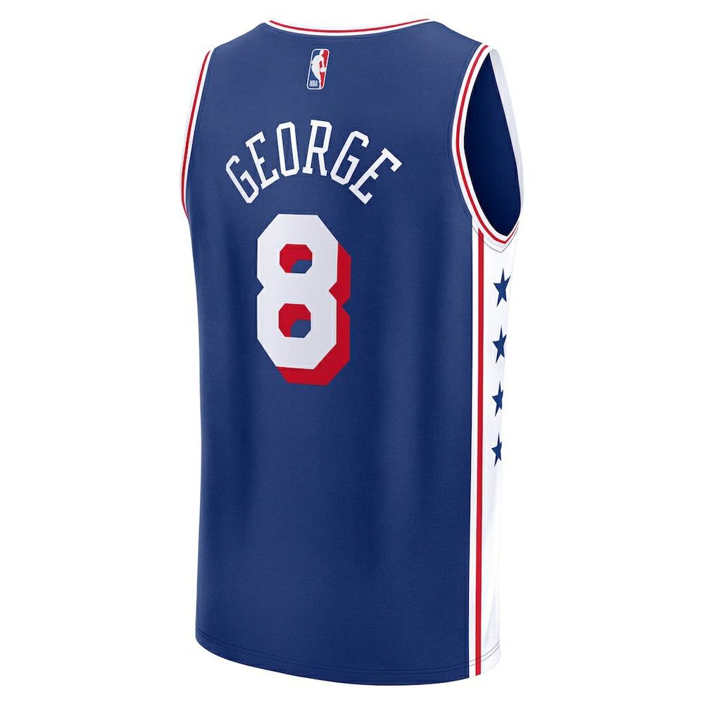 Paul George Philadelphia 76ers Fast Break Replica Player Jersey Icon Edition Royal - Fanatics