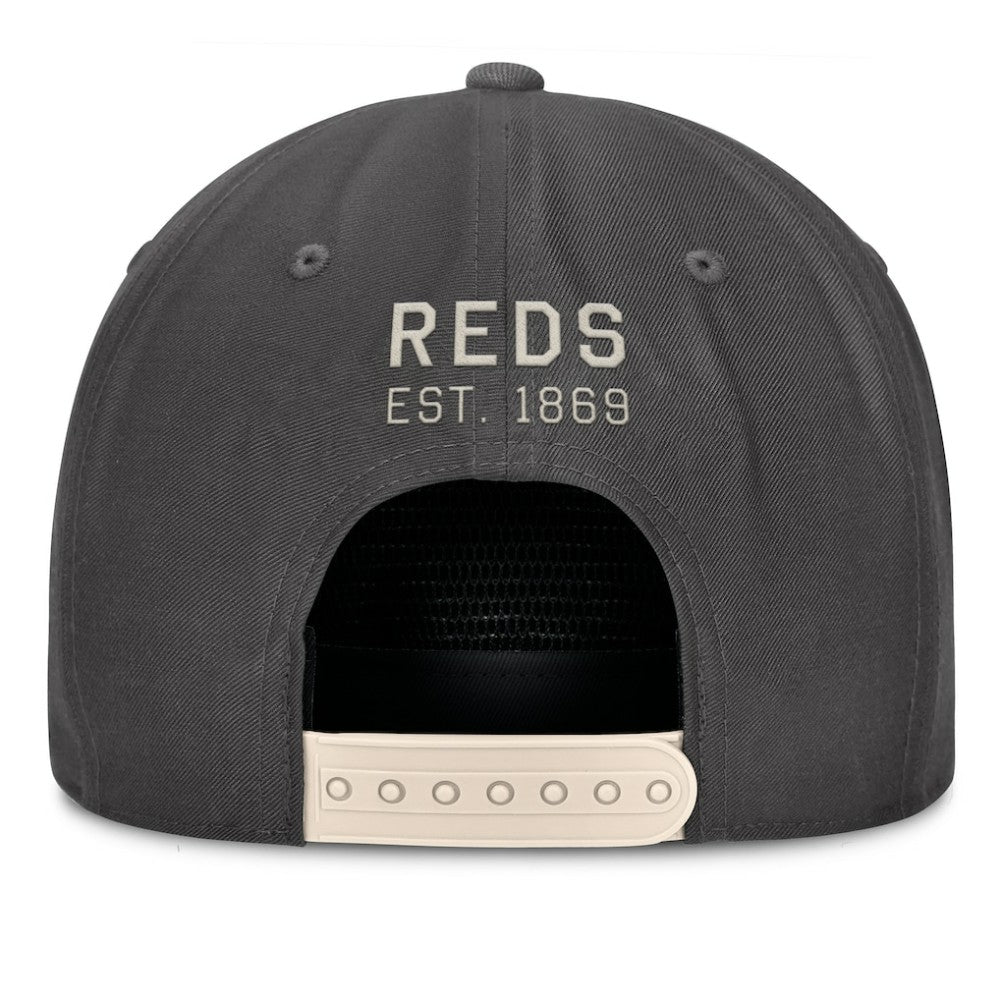 Cincinnati Reds Fanatics Closer Adjustable Hat - Charcoal Hats