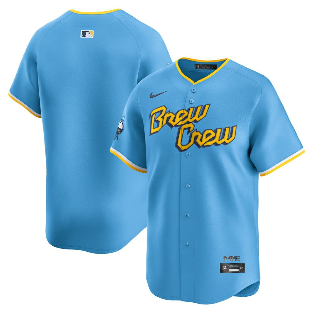Milwaukee Brewers Nike City Connect Limited Jersey - Light Blue Jerseys