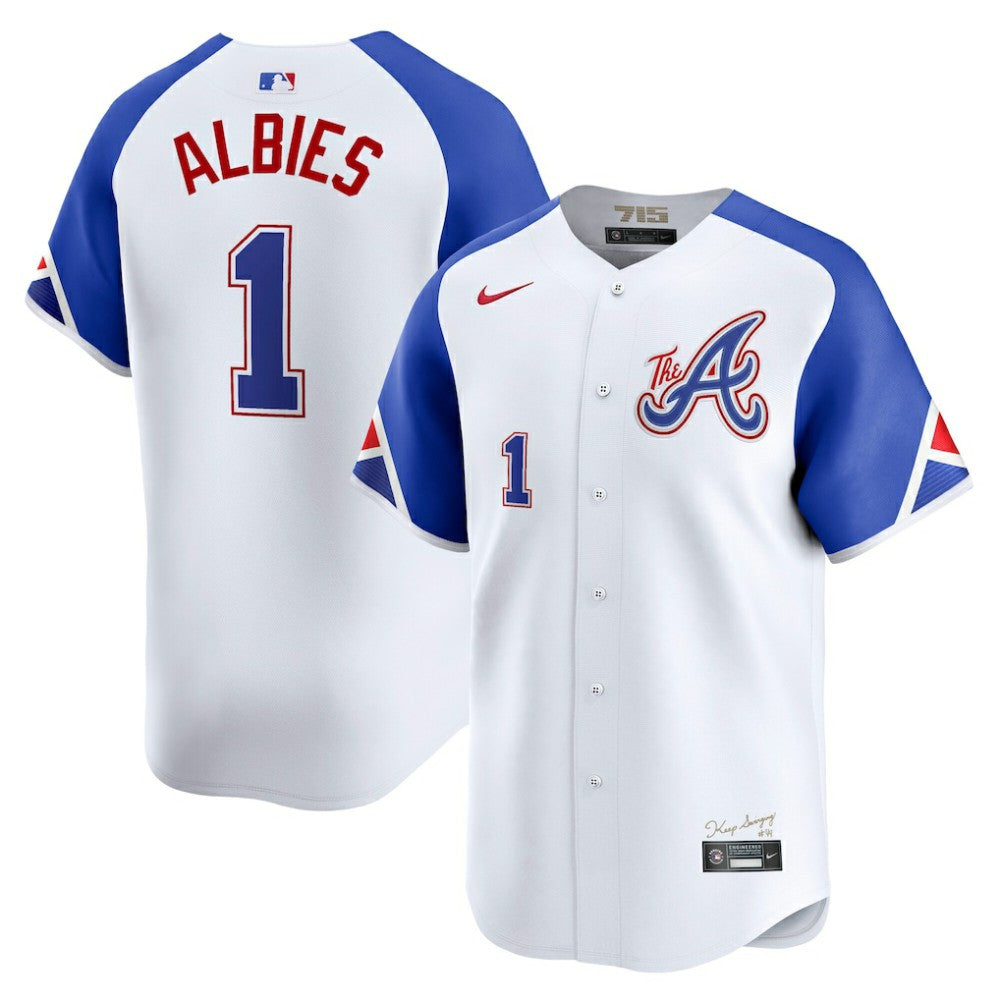 Ozzie Albies Atlanta Braves Nike City Connect Limited Jersey - White Jerseys