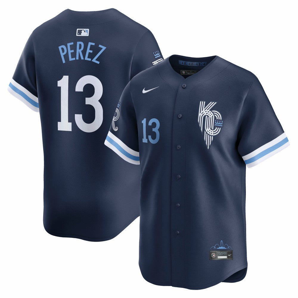 Salvador Perez Kansas City Royals Nike City Connect Limited Jersey - Navy Jerseys