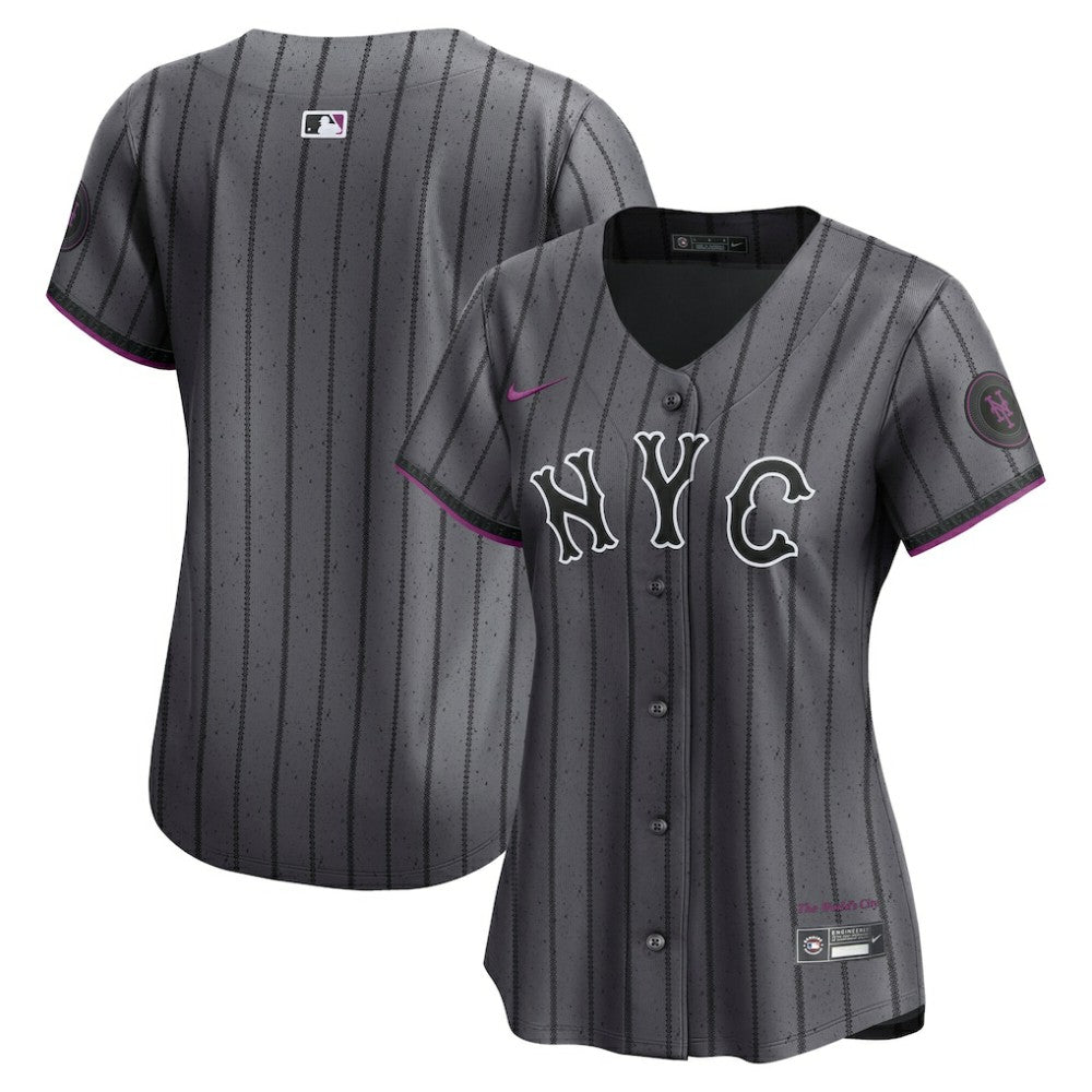 New York Mets Nike Women's City Connect Limited Jersey - Gray Jerseys