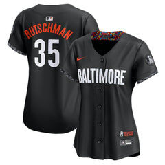 Adley Rutschman Baltimore Orioles Nike Women's City Connect Limited Jersey - Black Jerseys