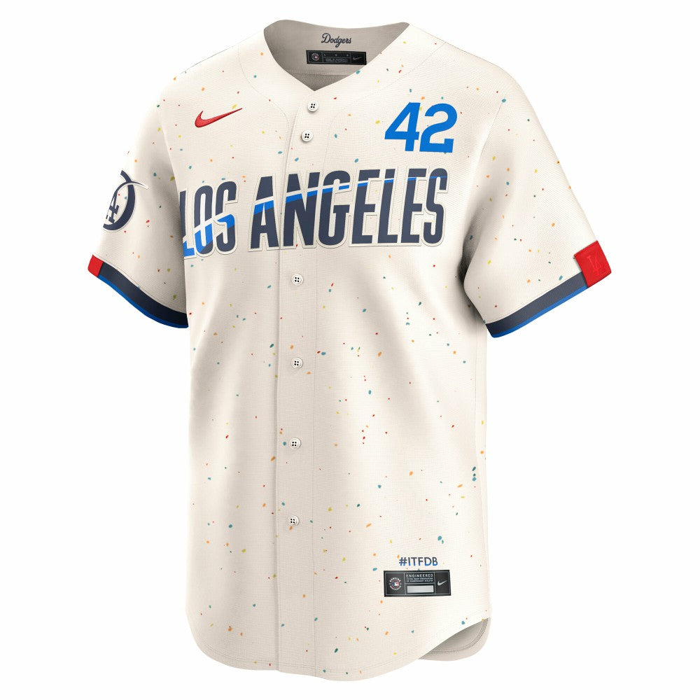 Jackie Robinson Los Angeles Dodgers Nike City Connect Limited Player Jersey - Cream Jerseys