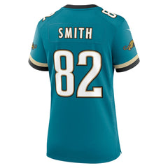 Jimmy Smith Jacksonville Jaguars Women's Prowler Throwback Retired Player Game Jersey - Teal Jerseys