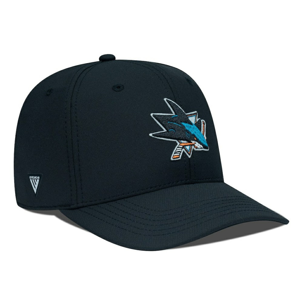 San Jose Sharks Levelwear Rise Flex Hat - Black | US 201957927