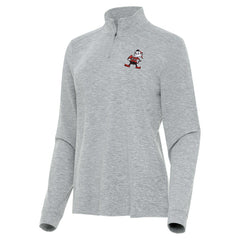 Cleveland Browns Antigua Women's Mentor Quarter-Zip Jacket - Heather Gray Jackets