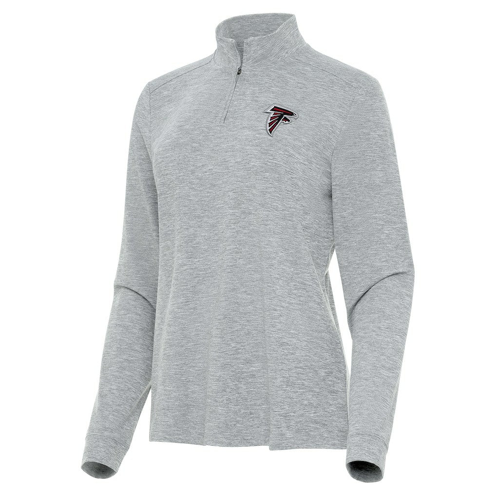 Atlanta Falcons Antigua Women's Mentor Quarter-Zip Jacket - Heather Gray Jackets