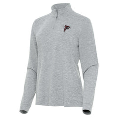 Atlanta Falcons Antigua Women's Mentor Quarter-Zip Jacket - Heather Gray Jackets
