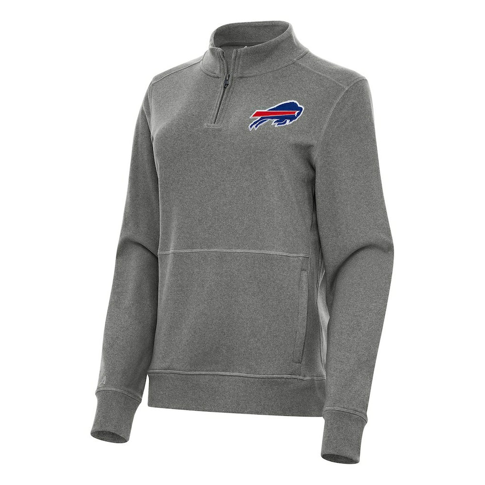 Buffalo Bills Antigua Women's Crush Quarter-Zip Jacket - Heather Black Jackets