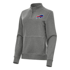 Buffalo Bills Antigua Women's Crush Quarter-Zip Jacket - Heather Black Jackets